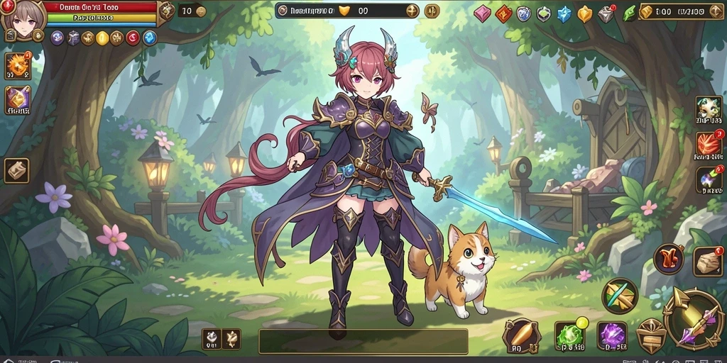 Tangkapan layar dari menu opsi dan pengaturan dalam game.