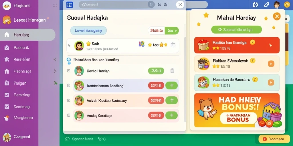 Tampilan fitur bonus yang menambah keseruan permainan.